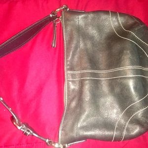 Coach small black leather no damage!